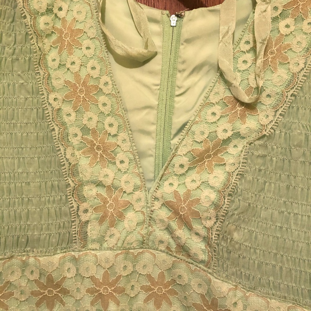 Vintage 70s bell sleeve dress hippie - Picture 3 of 8